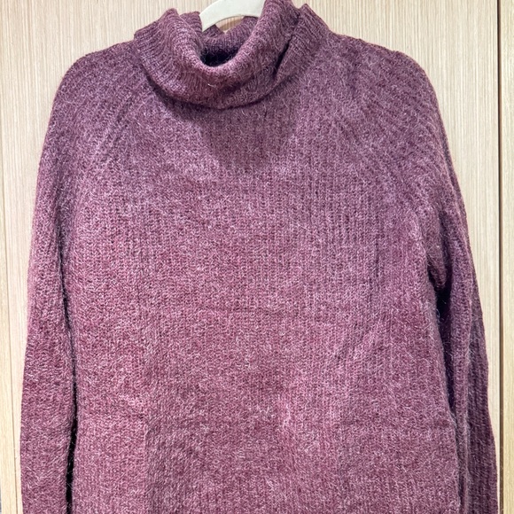 Aritzia talula purple mohair wool sweater turtleneck - Picture 1 of 5